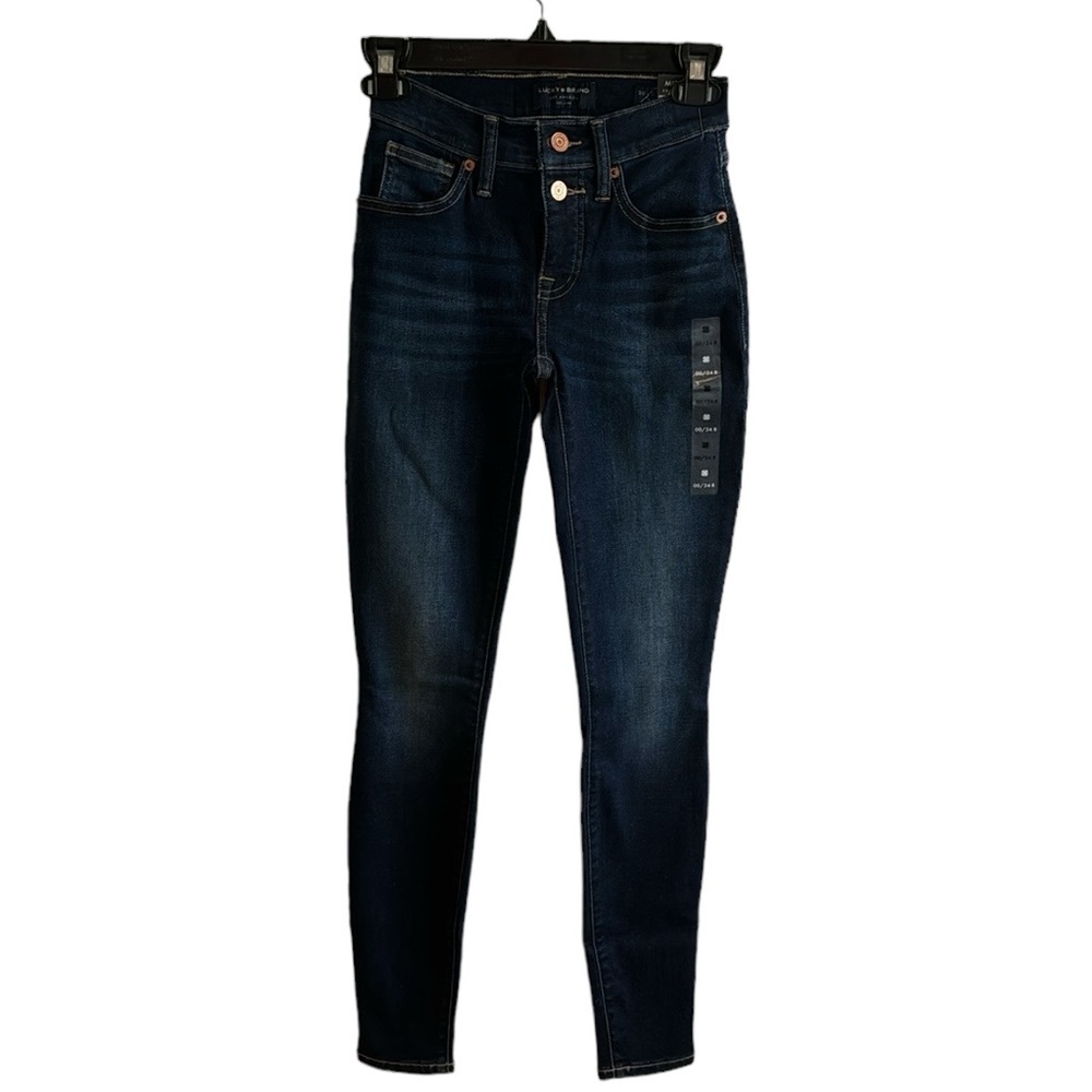 NWT Lucky Brand Mid Rise Super Skinny Jeans Size 24/00 Regular
